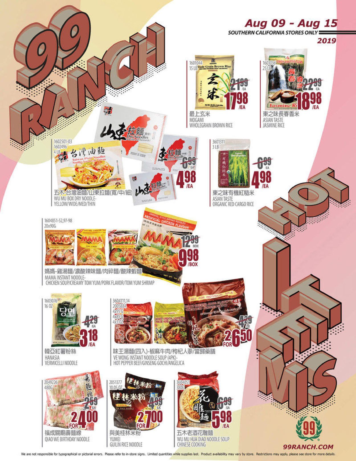Catalogue 99 Ranch from 08/09/2019