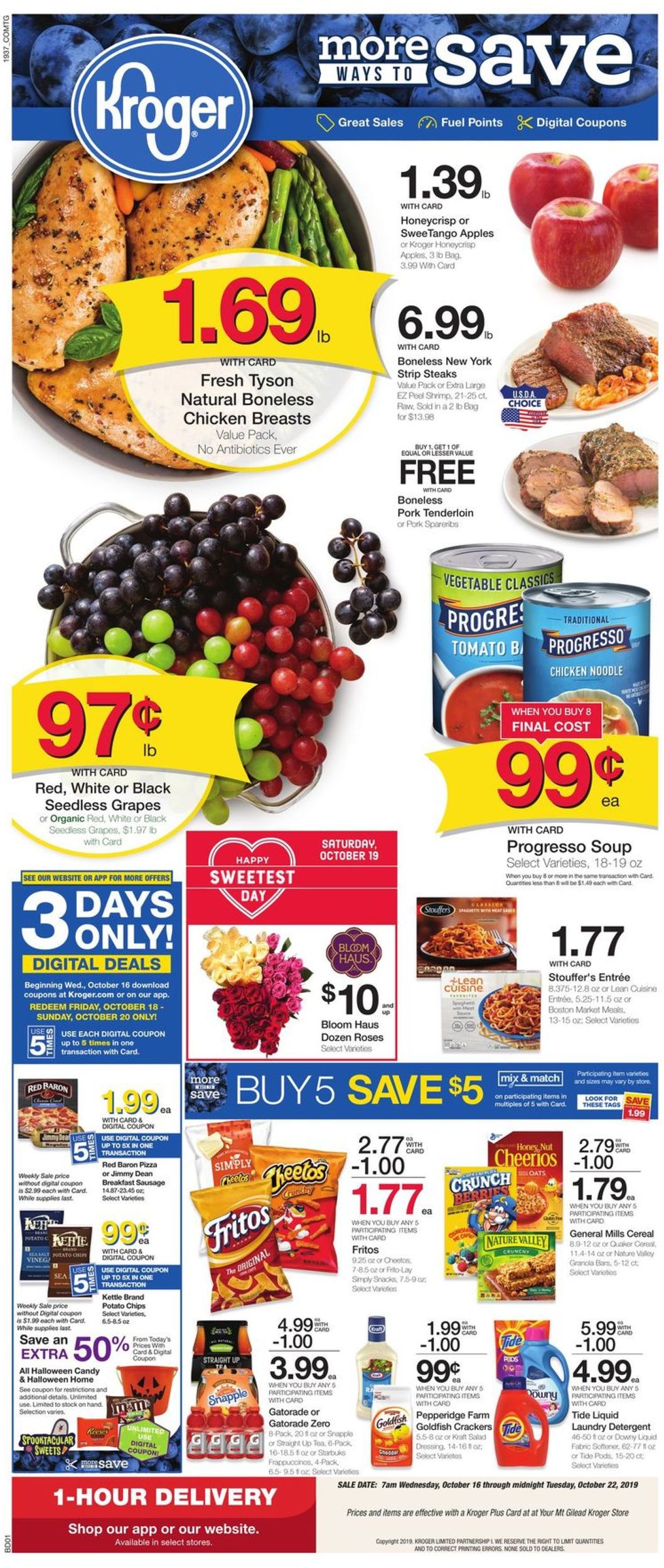 Kroger Current weekly ad 10/16 - 10/22/2019 - frequent-ads.com