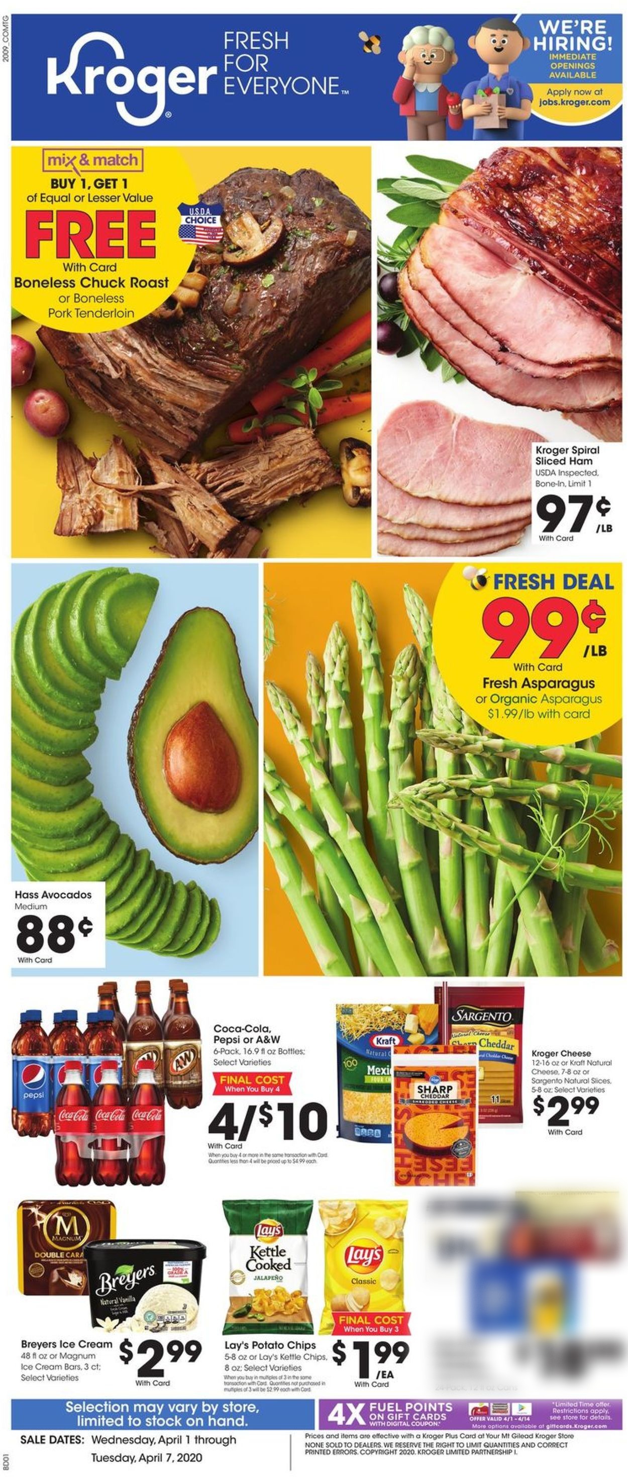 Kroger Current weekly ad 04/01 04/07/2020