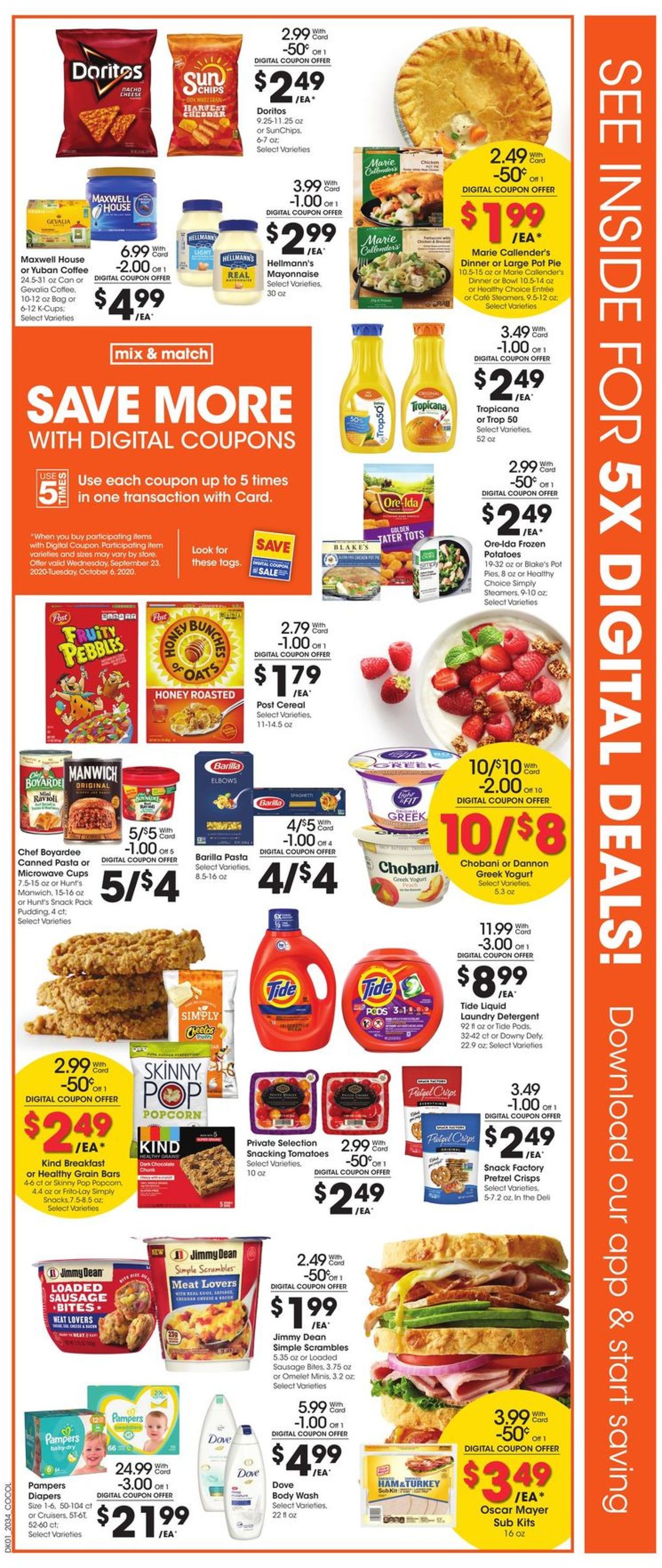 Catalogue Kroger from 09/23/2020