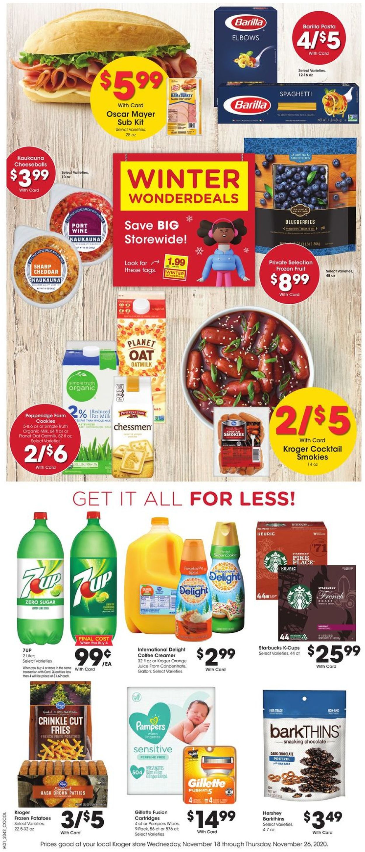 Catalogue Kroger Thanksgiving ad 2020 from 11/18/2020