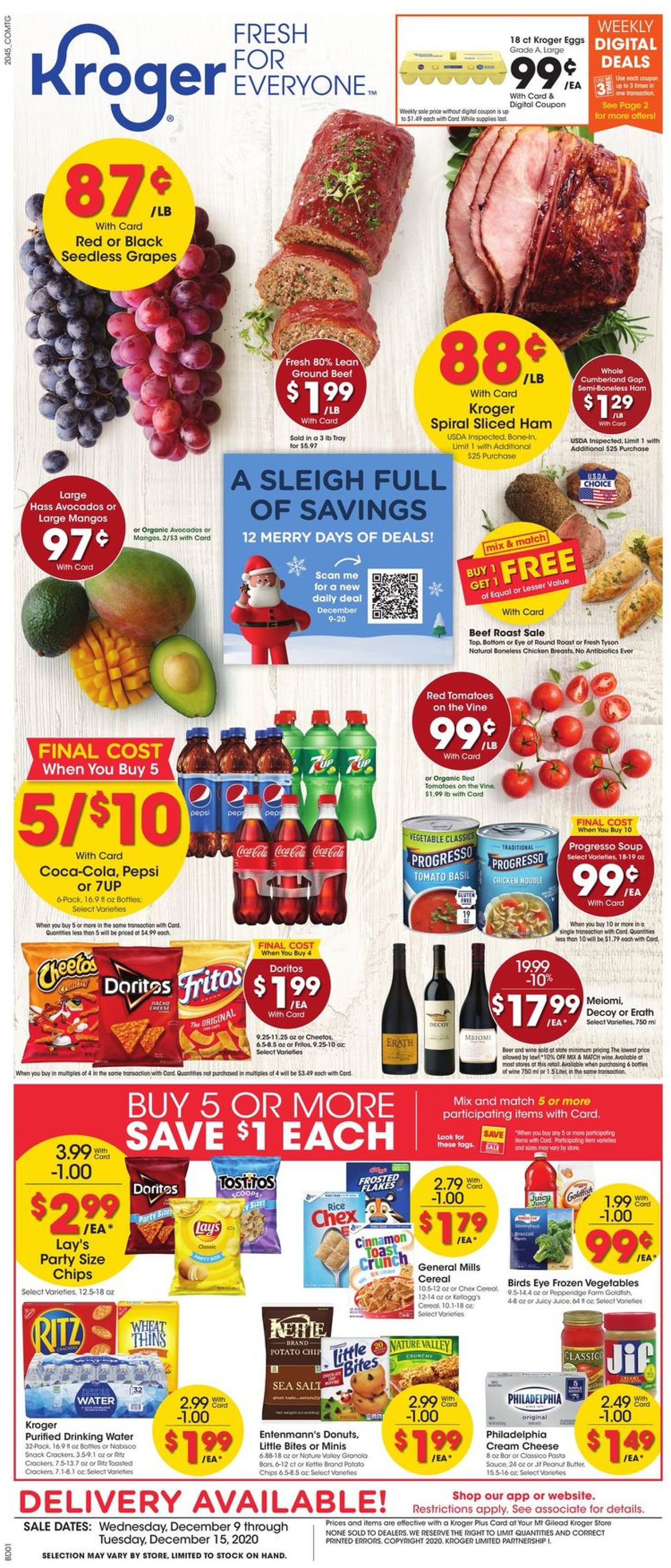 Kroger Current weekly ad 12/09 12/15/2020
