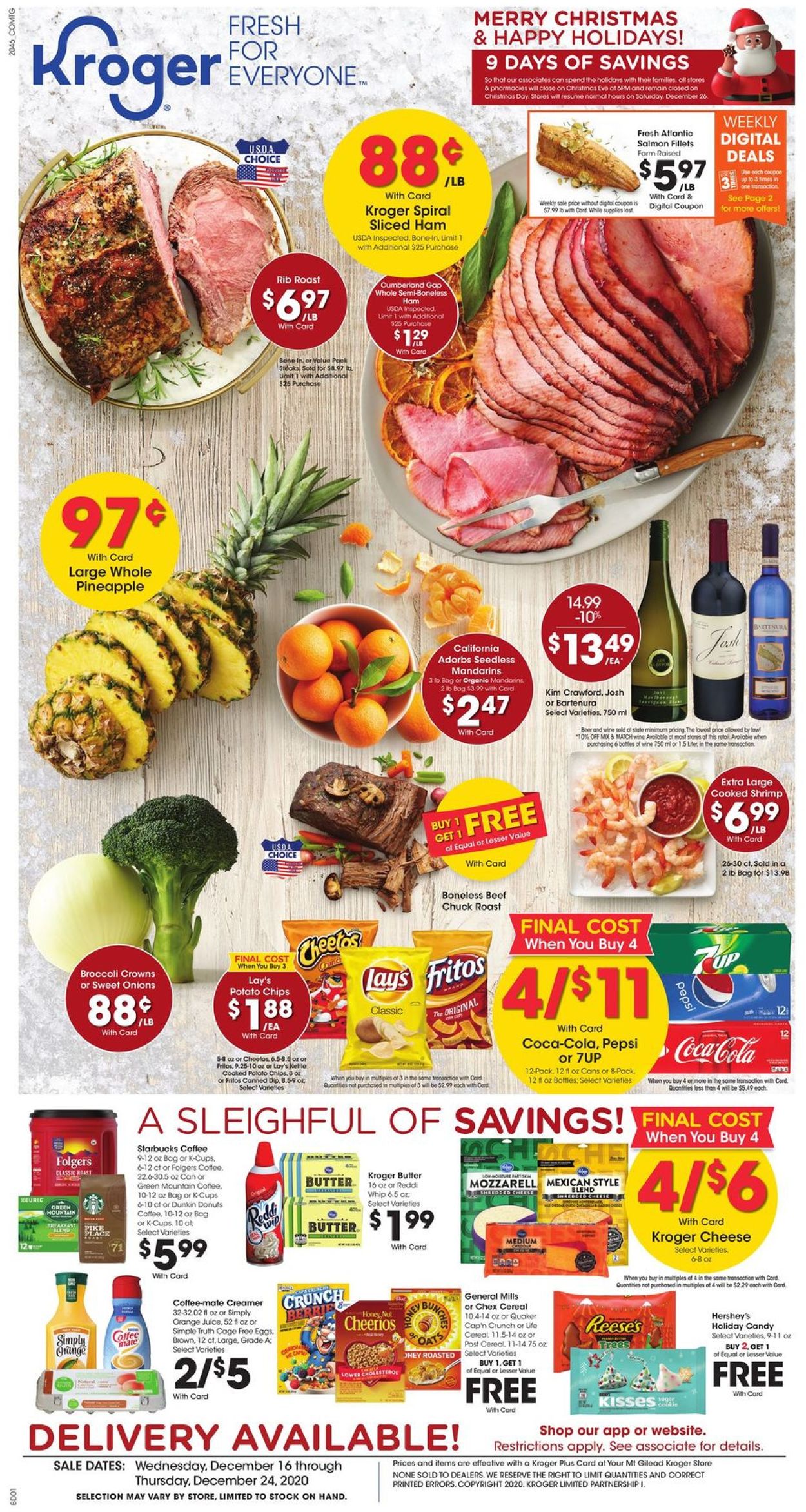 Kroger Christmas 2020 Current weekly ad 12/16 12/24/2020 frequent