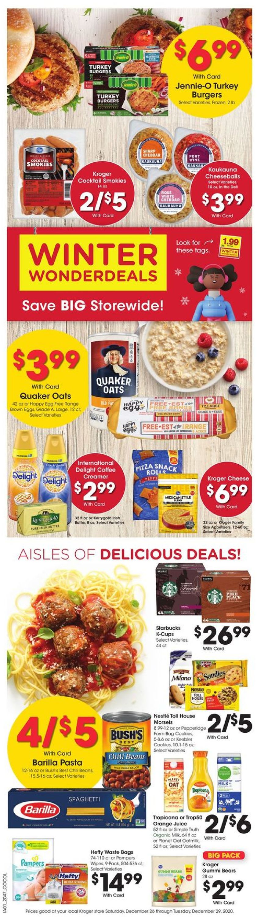 Catalogue Kroger from 12/26/2020