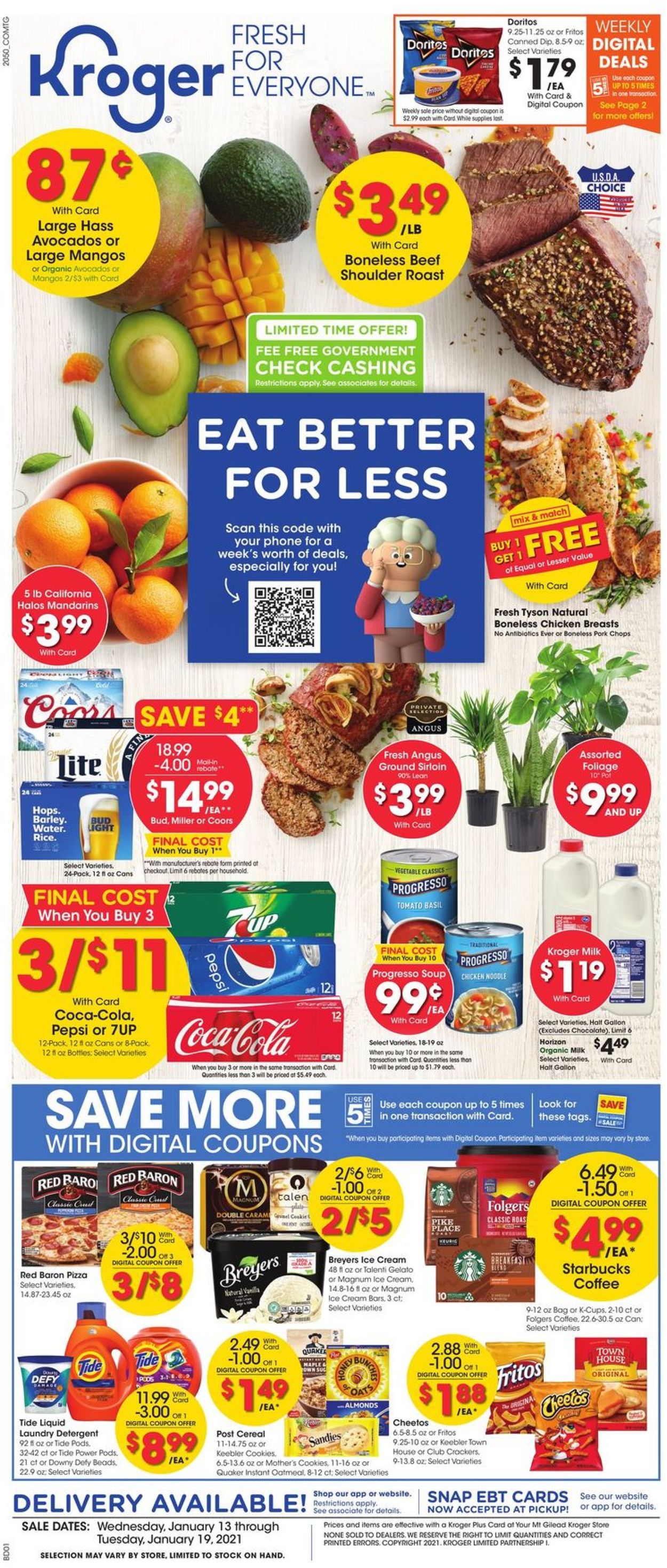 Kroger Current weekly ad 01/13 01/19/2021