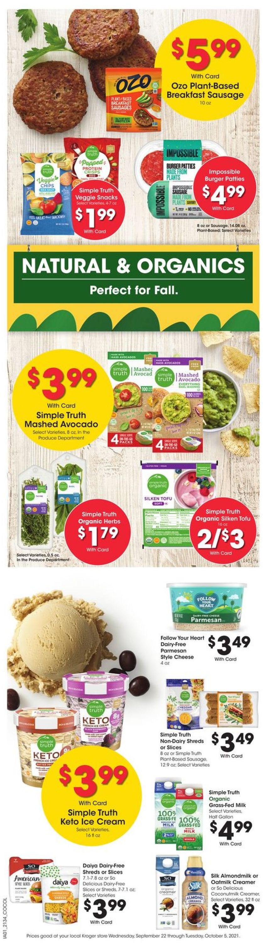 Catalogue Kroger from 09/29/2021