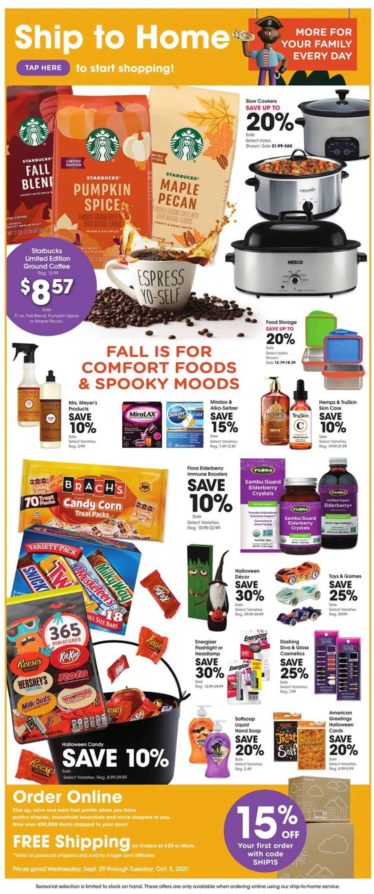 Catalogue Kroger from 09/29/2021