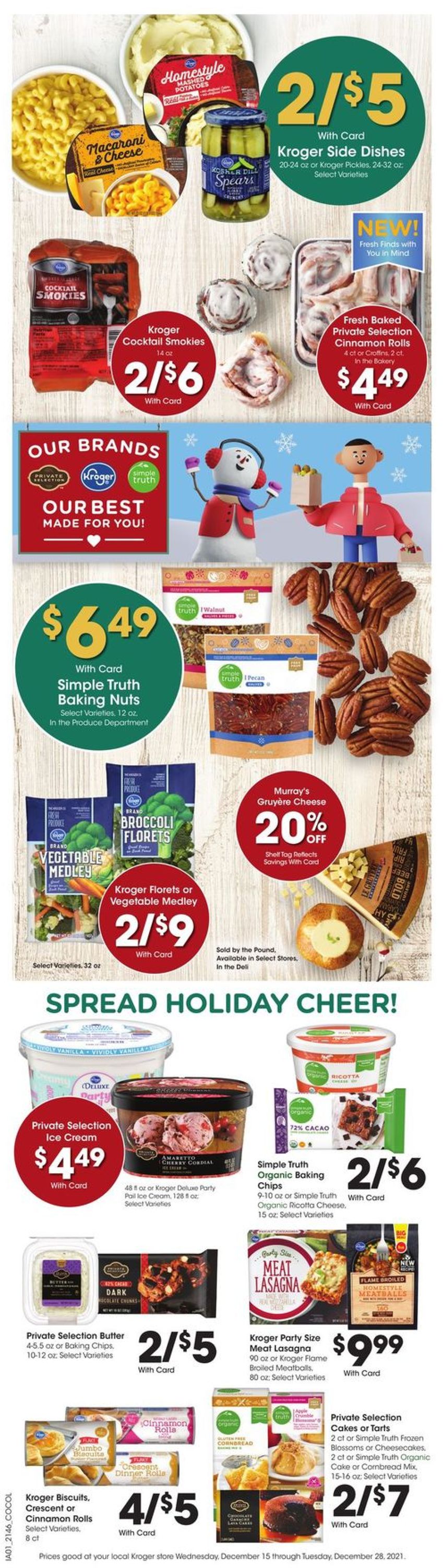 Catalogue Kroger HOLIDAY 2021 from 12/15/2021