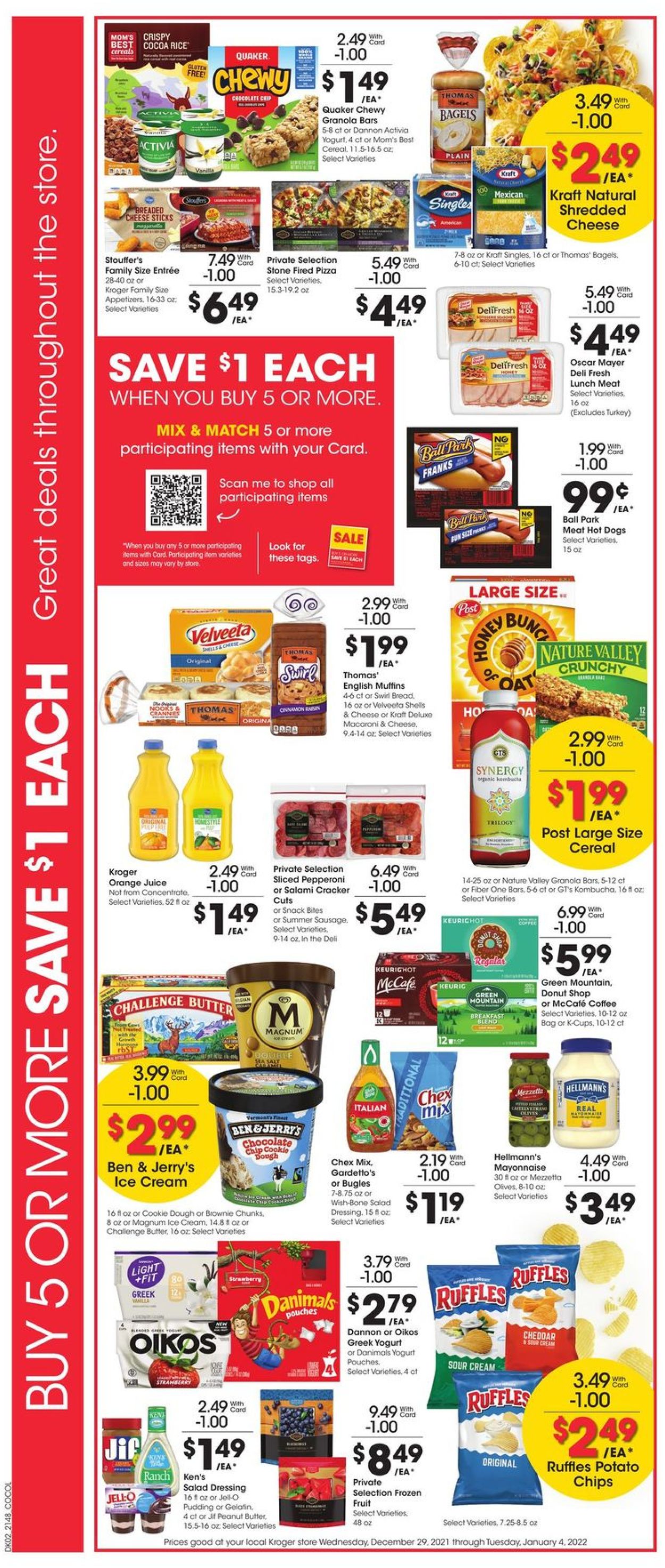 Catalogue Kroger from 12/29/2021