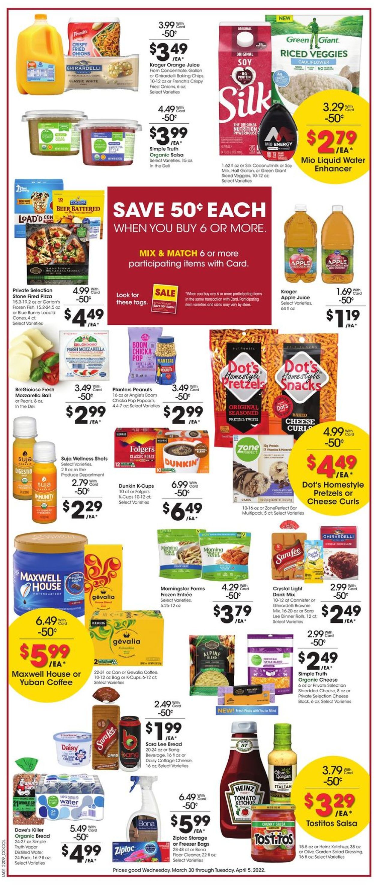 Catalogue Kroger from 03/30/2022