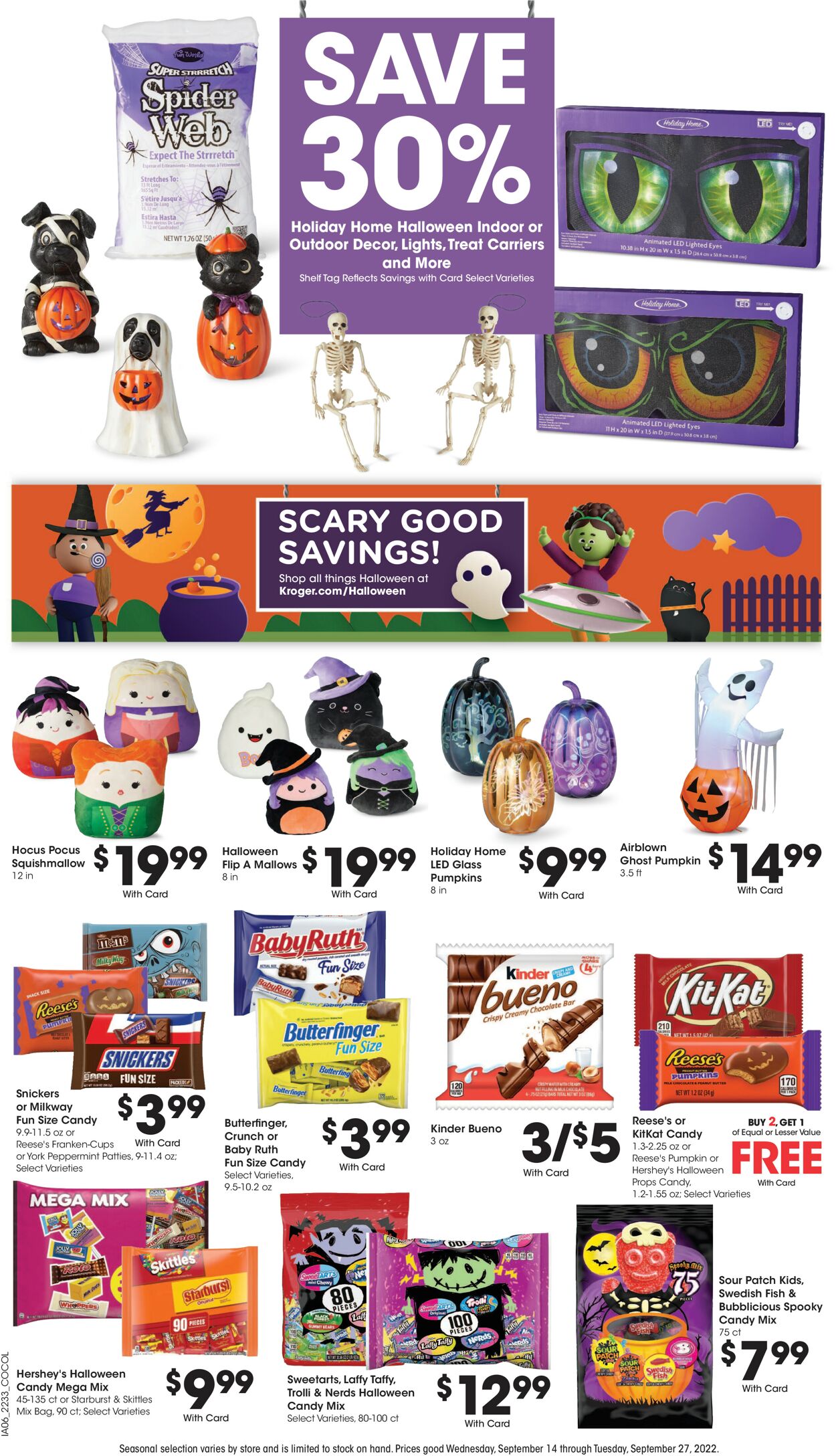 Catalogue Kroger from 09/14/2022