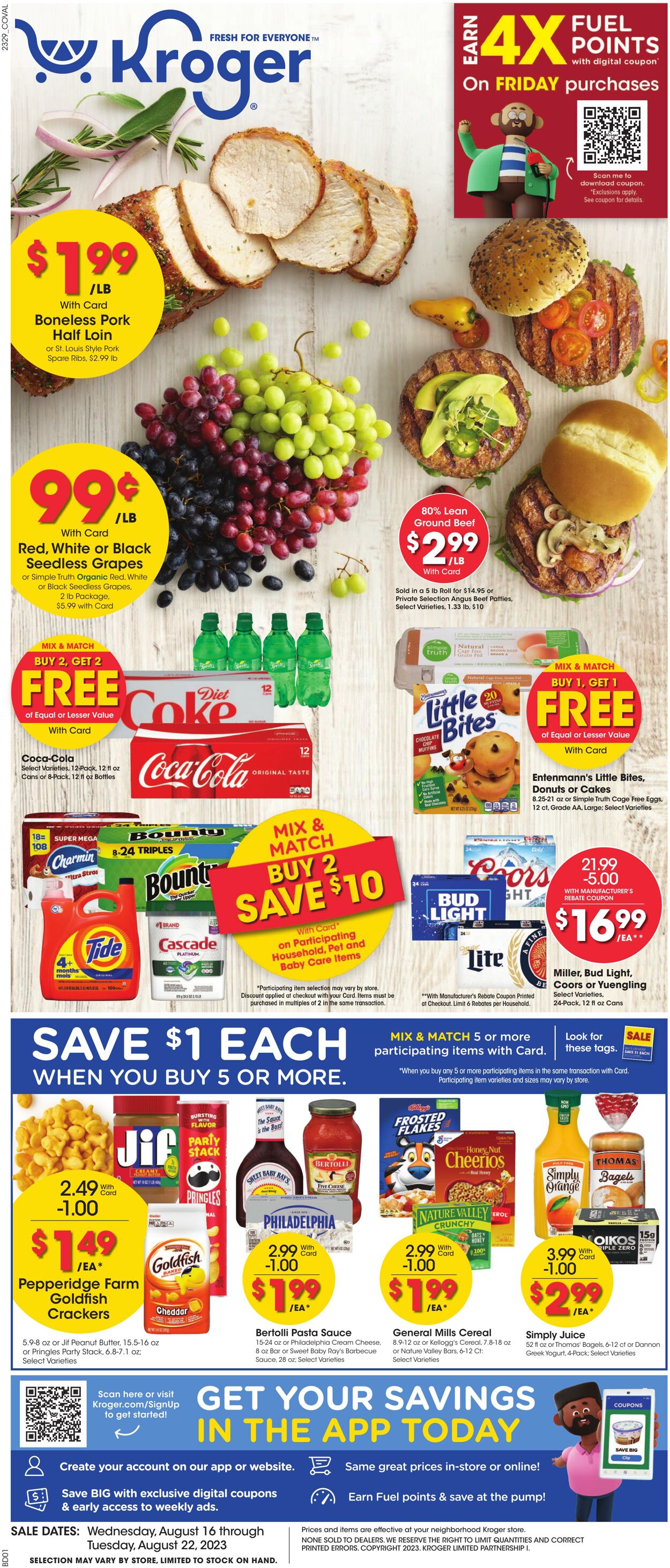 Catalogue Kroger from 08/16/2023