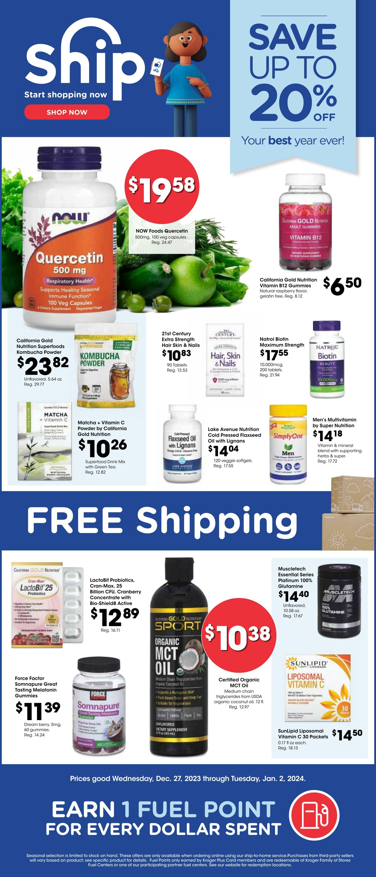 Kroger Current weekly ad 12/27 01/02/2024