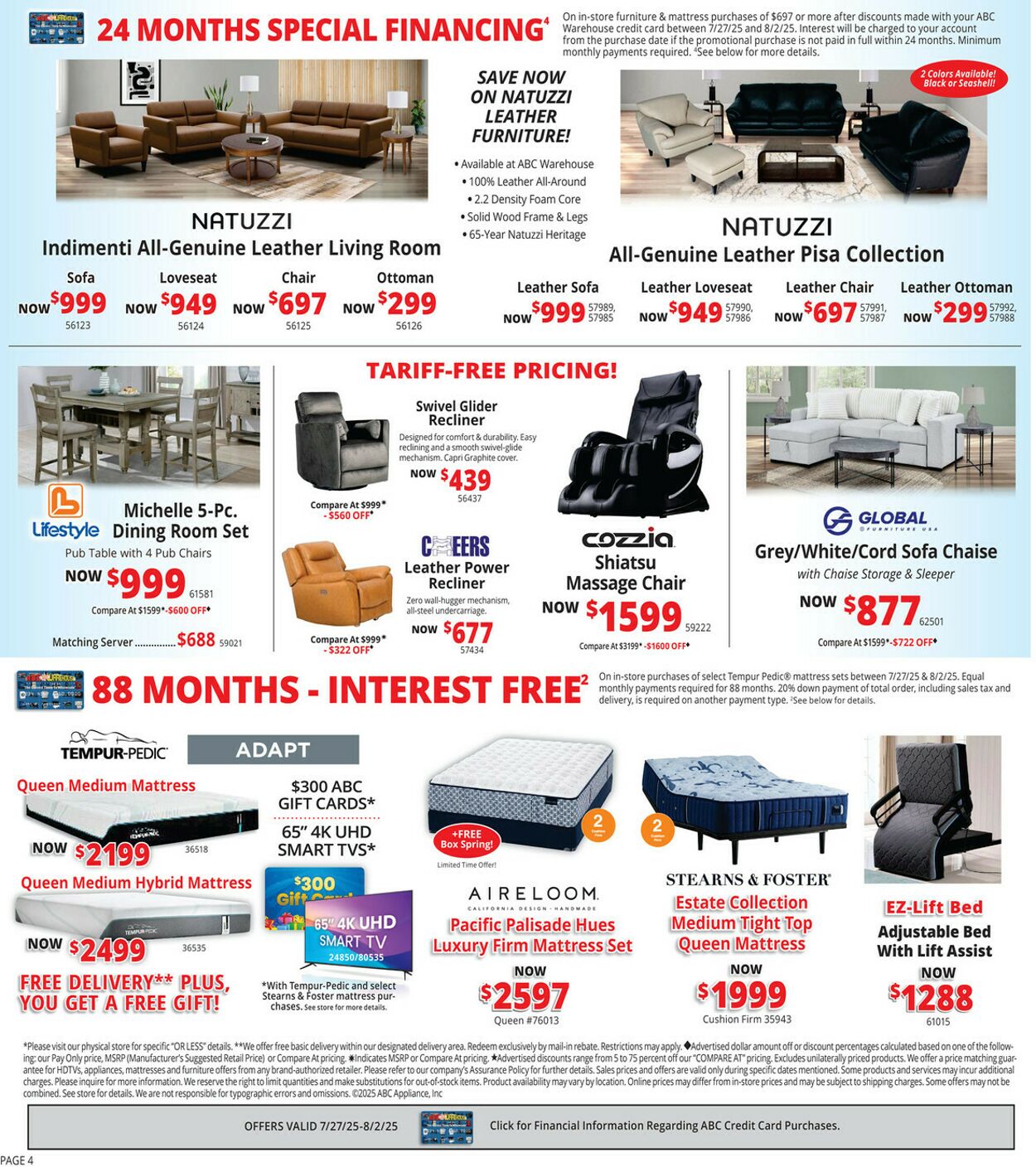 Catalogue ABC Warehouse from 07/27/2025