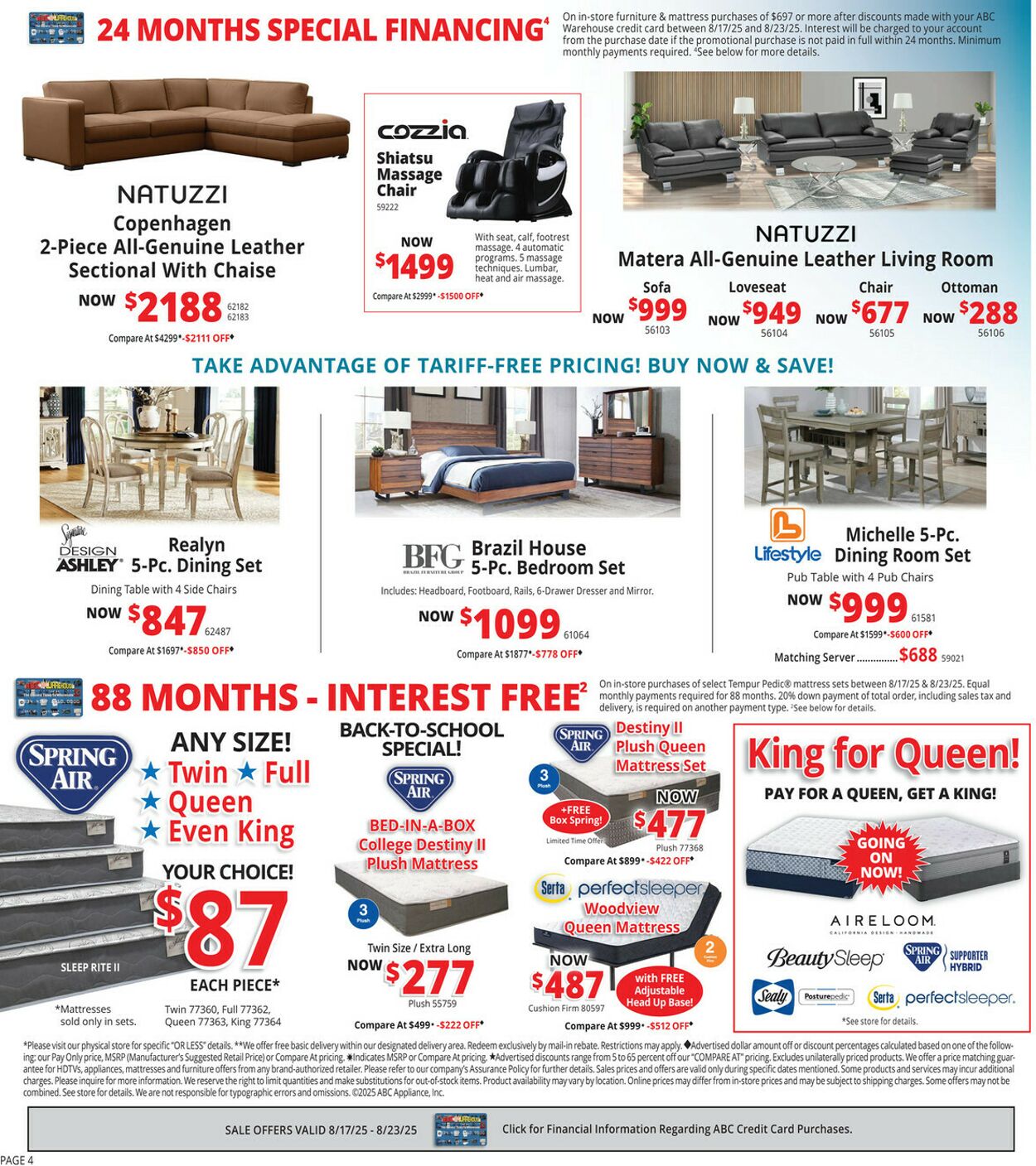 Catalogue ABC Warehouse from 08/17/2025