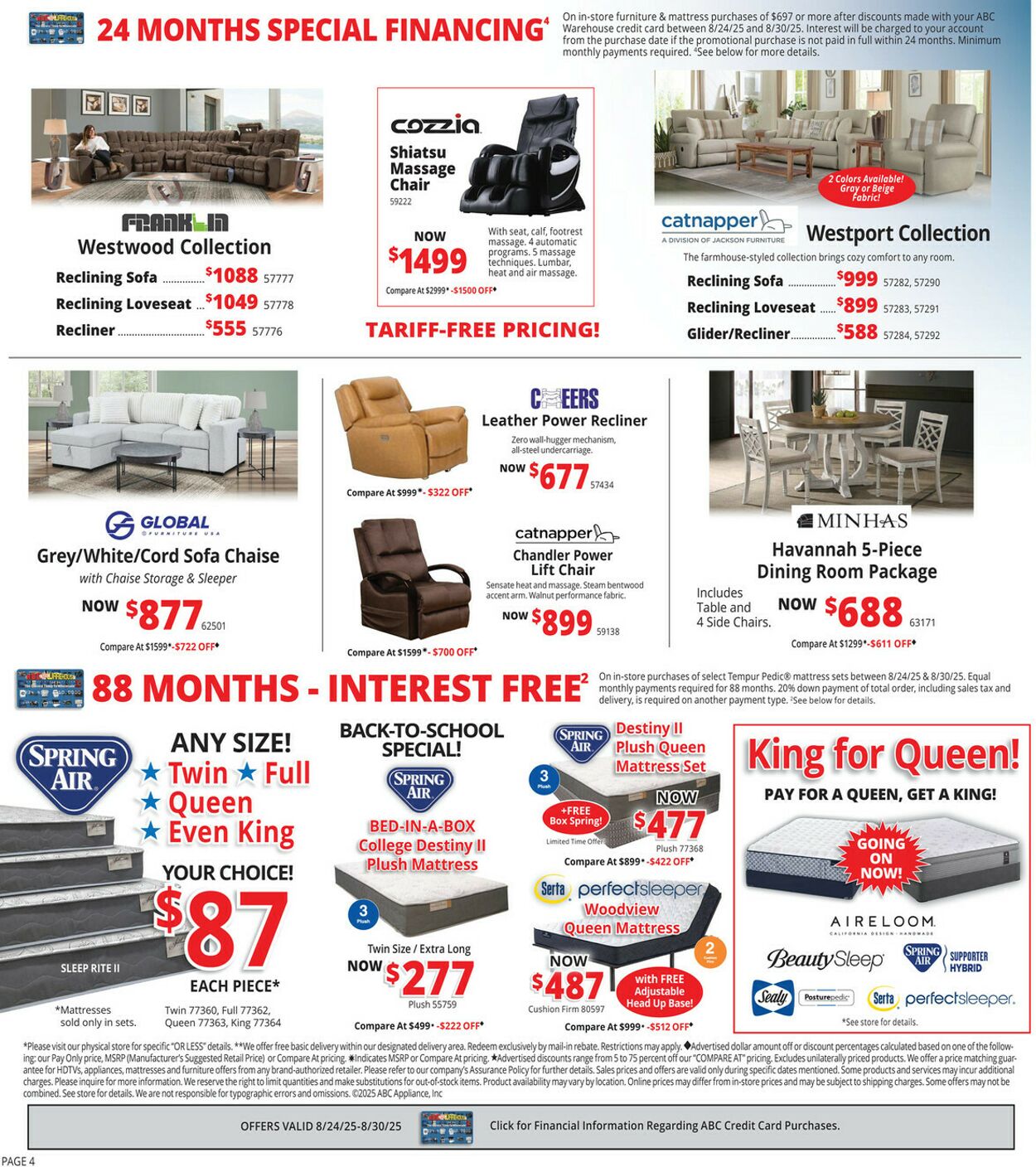 Catalogue ABC Warehouse from 08/24/2025