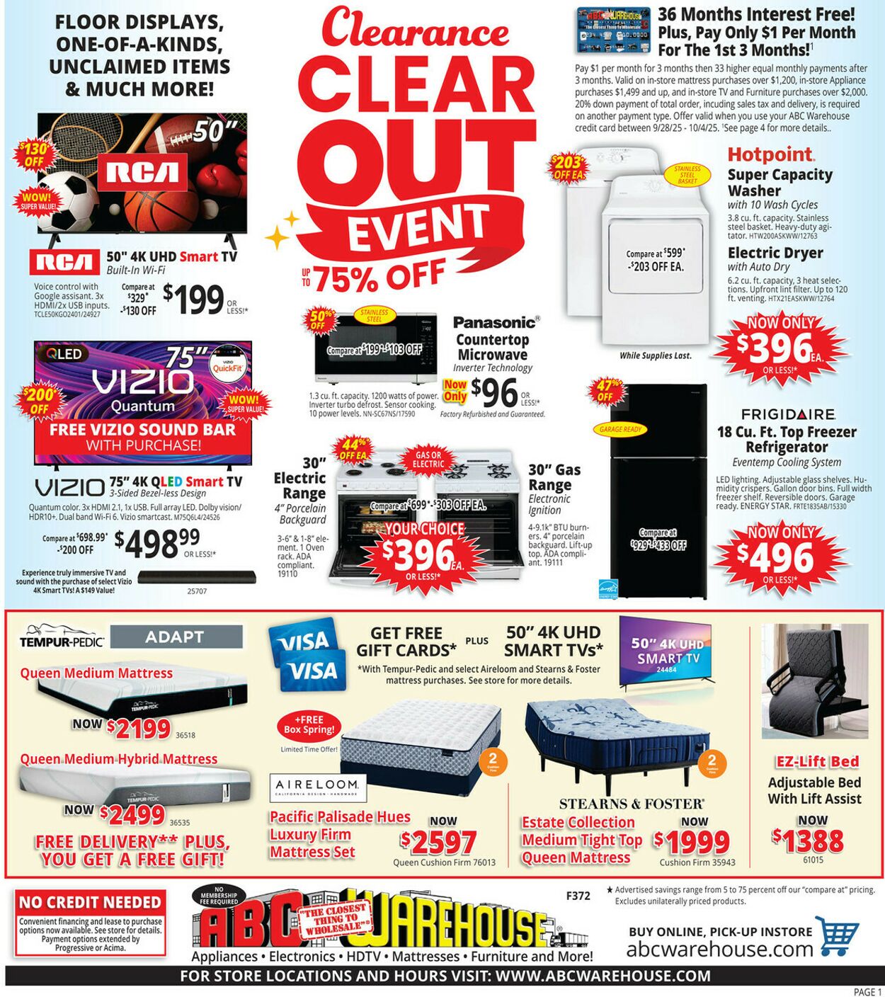 Catalogue ABC Warehouse from 09/28/2025