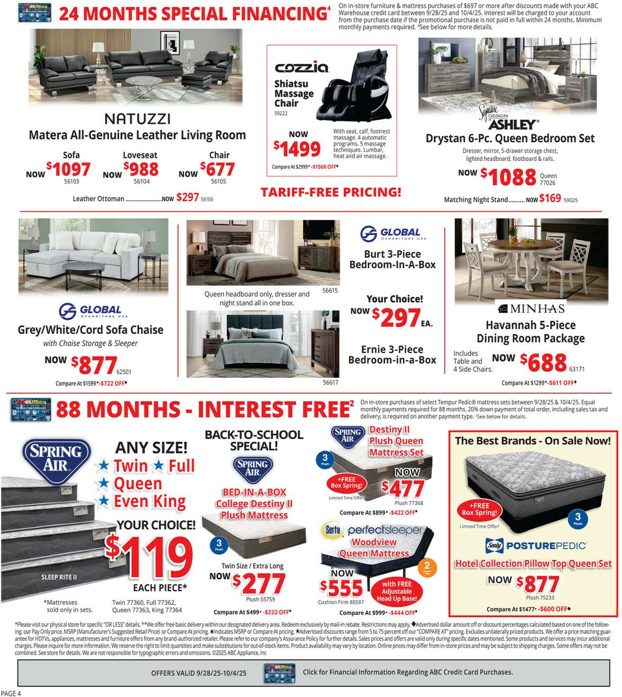 Catalogue ABC Warehouse from 09/28/2025