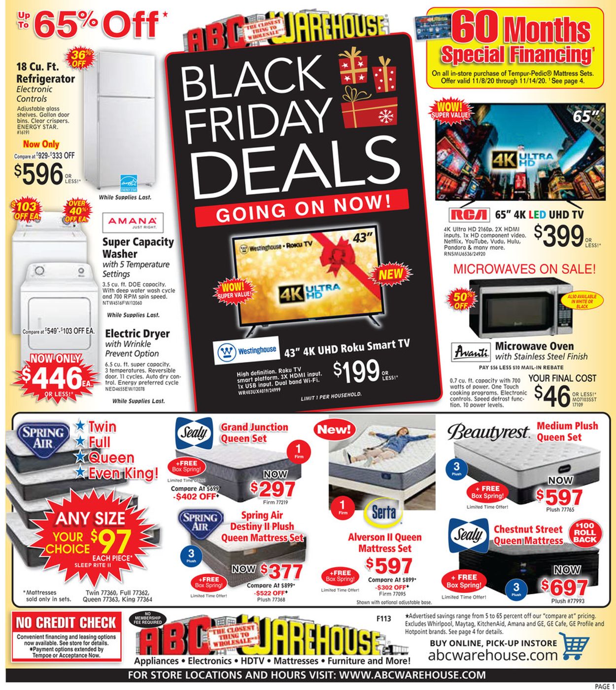 ABC Warehouse Black Friday 2020 Current weekly ad 11/08 - 11/14/2020 ...