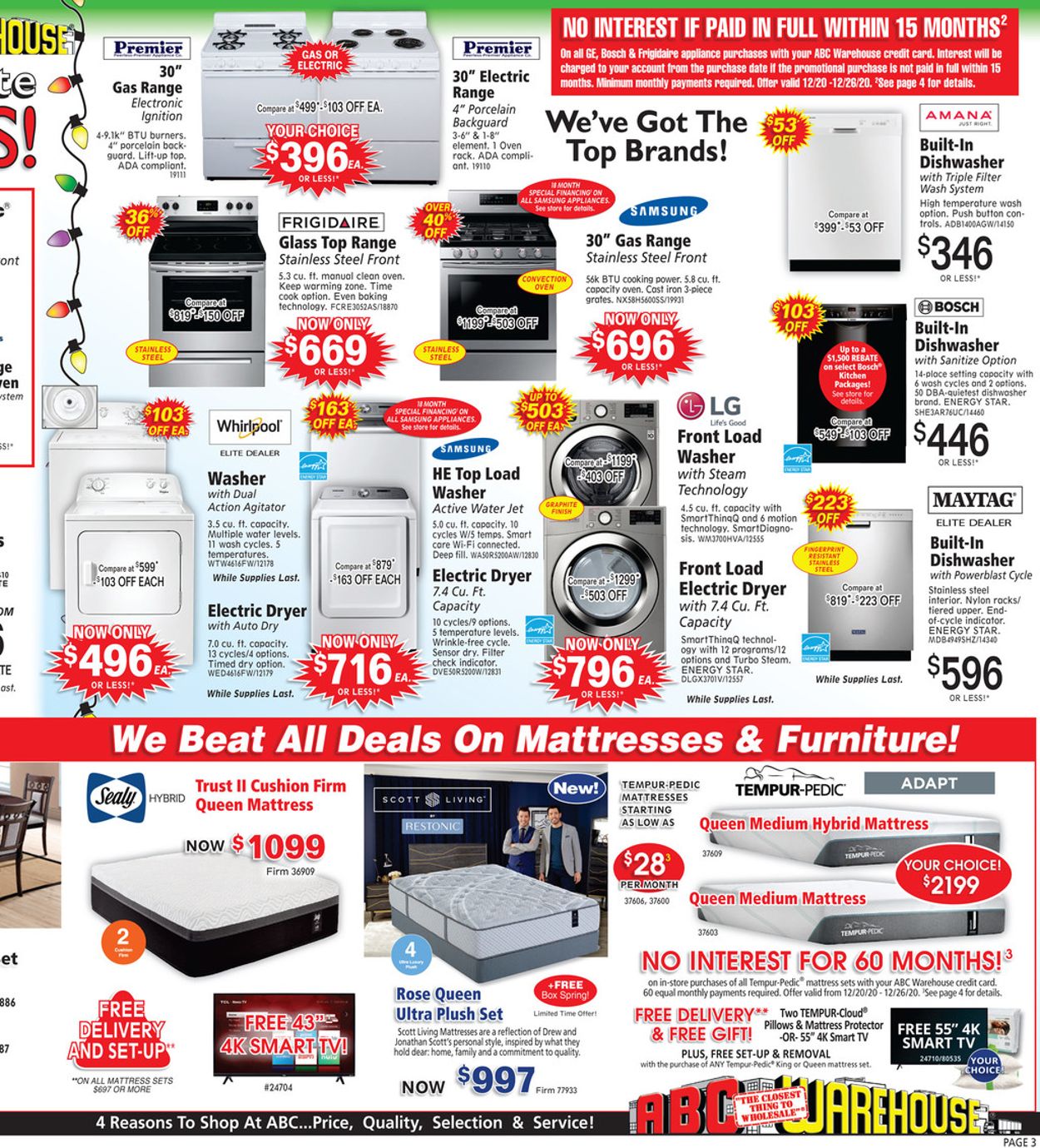 Catalogue ABC Warehouse Last Minute Sale 2020 from 12/20/2020