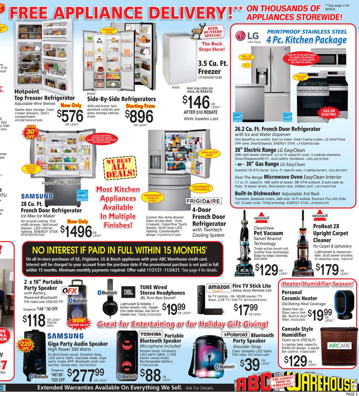 Catalogue ABC Warehouse BLACK FRIDAY AD 2021 from 11/21/2021