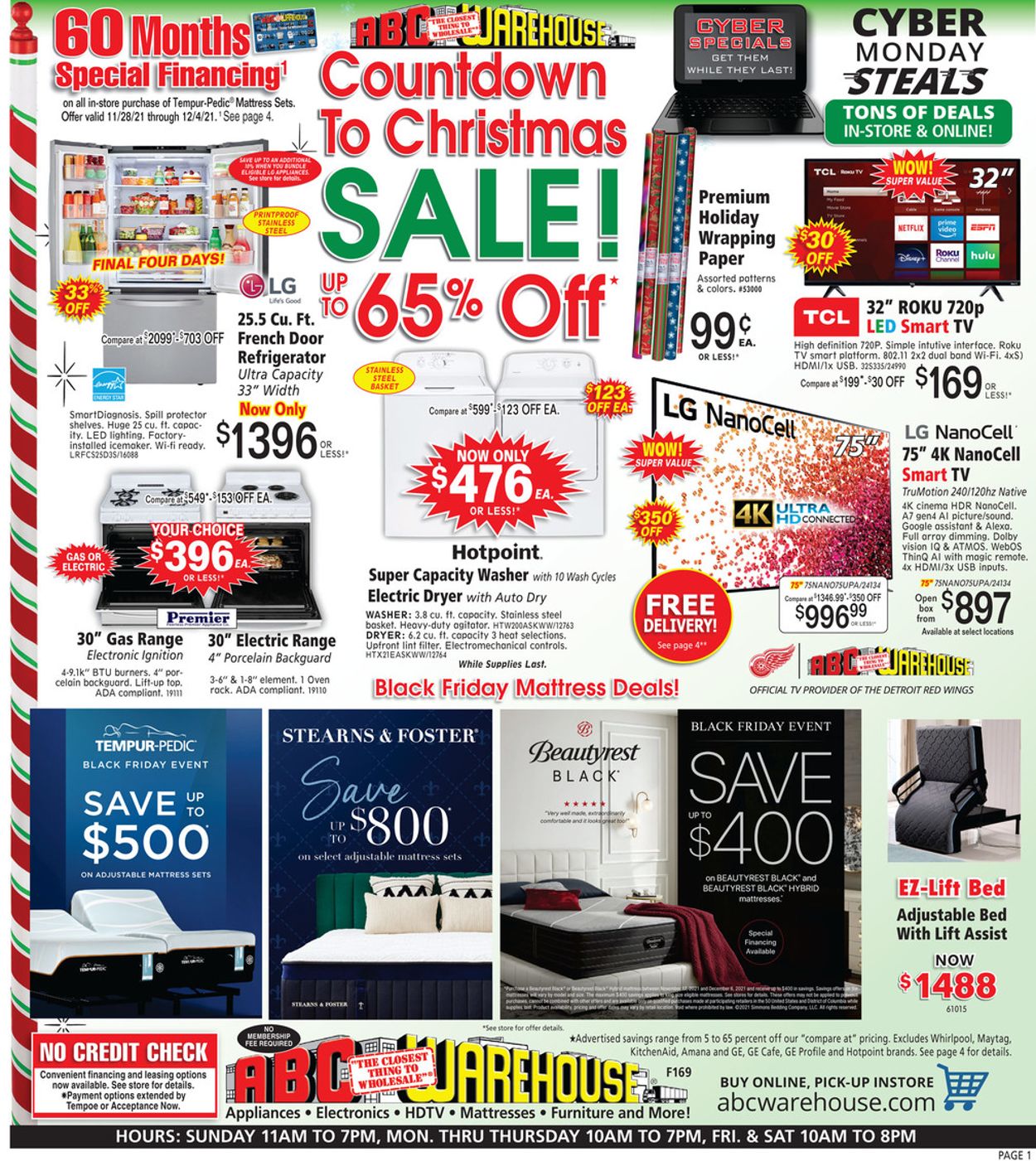 Catalogue ABC Warehouse CYBER MONDAY 2021 from 11/28/2021