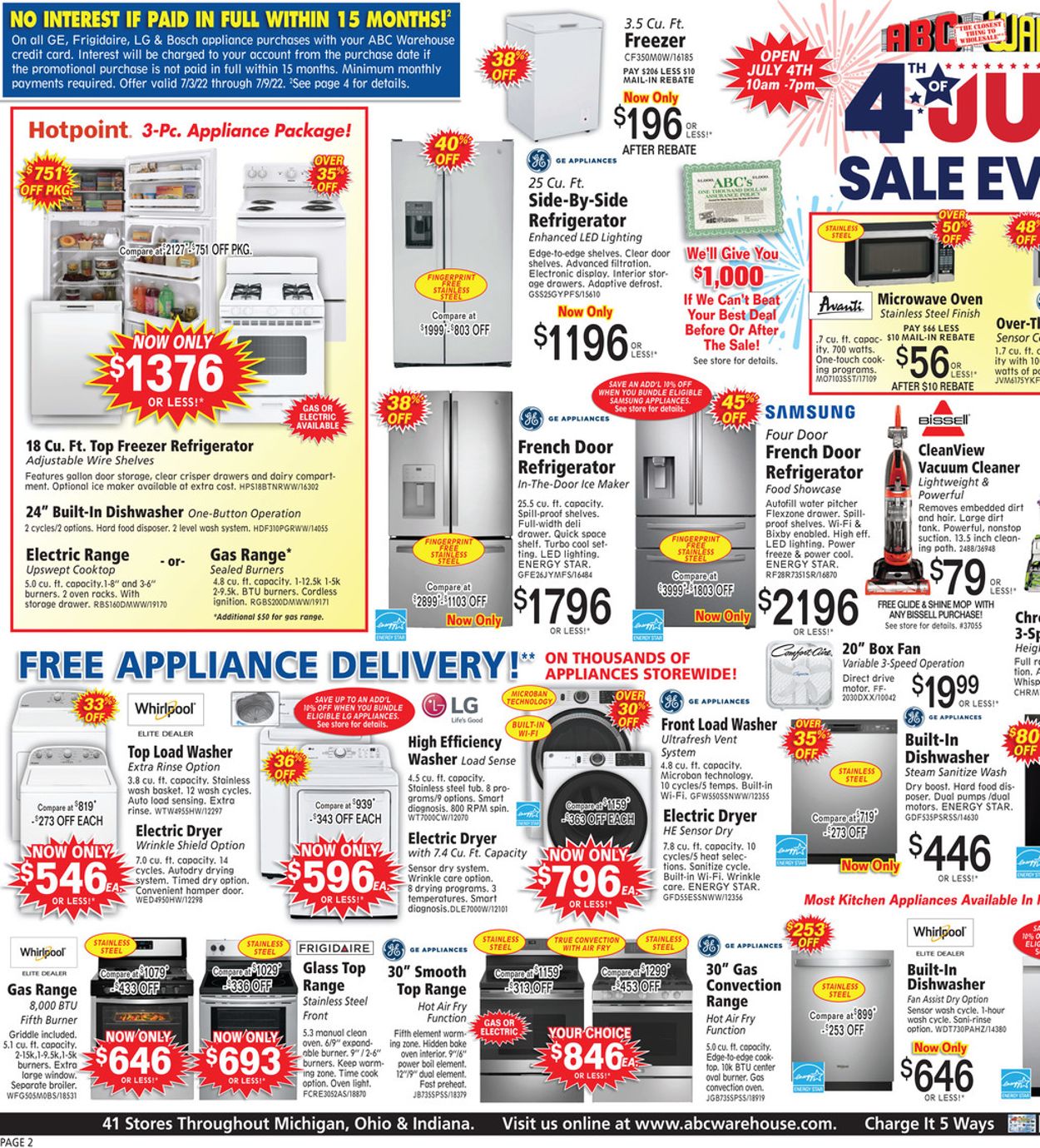 Catalogue ABC Warehouse - 4th of July Sale from 07/03/2022
