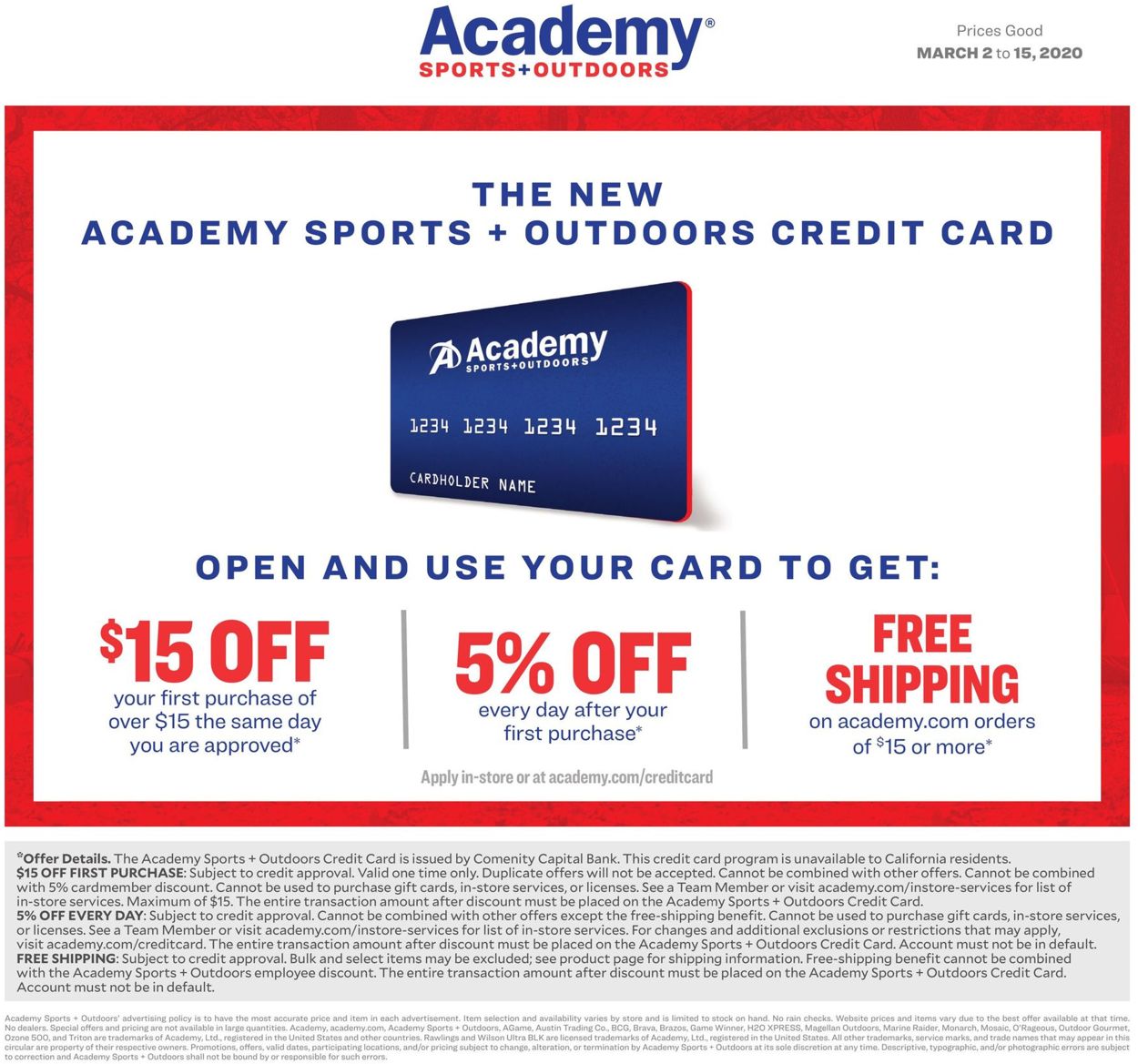 Catalogue Academy Sports from 03/02/2020