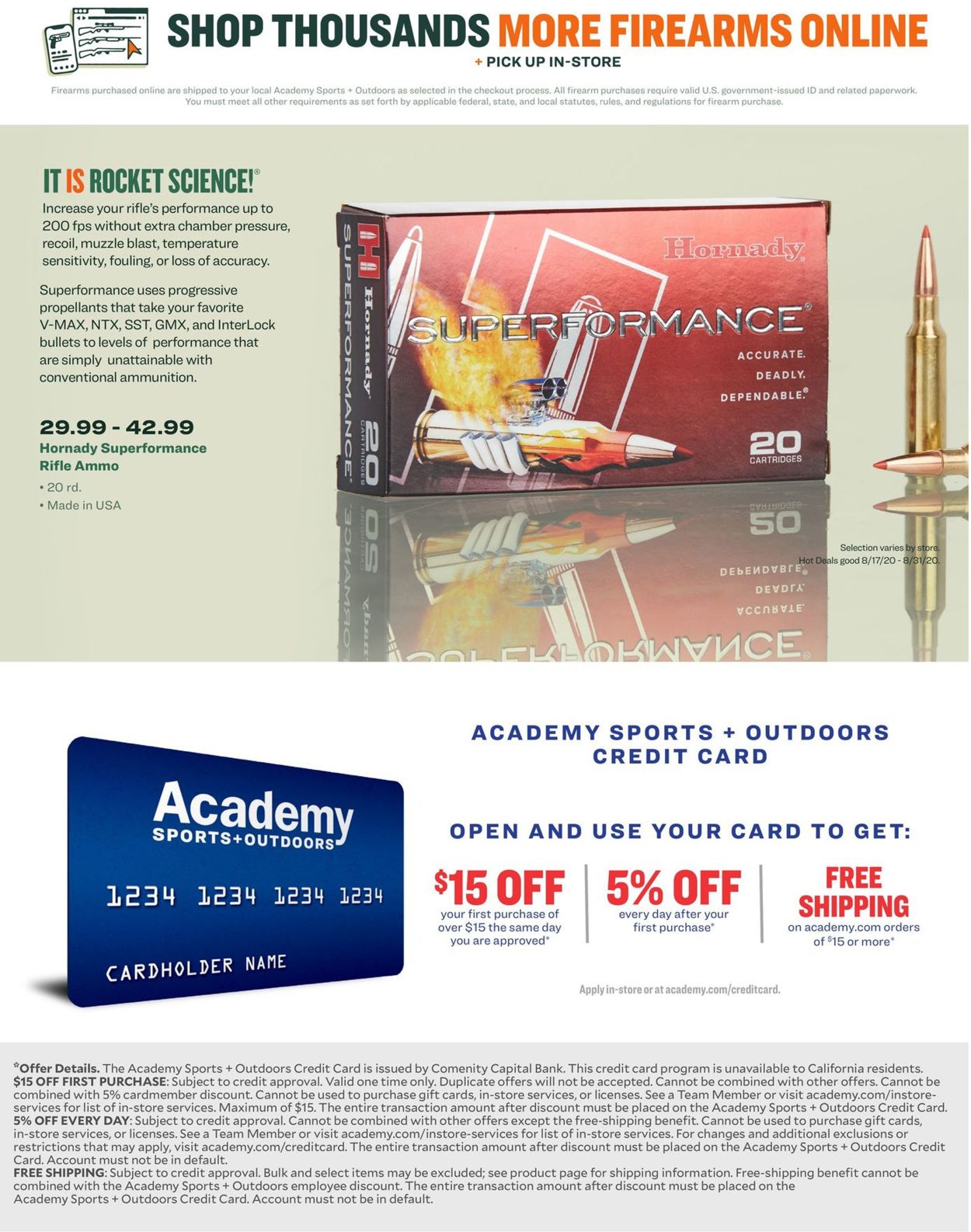 Catalogue Academy Sports from 08/17/2020