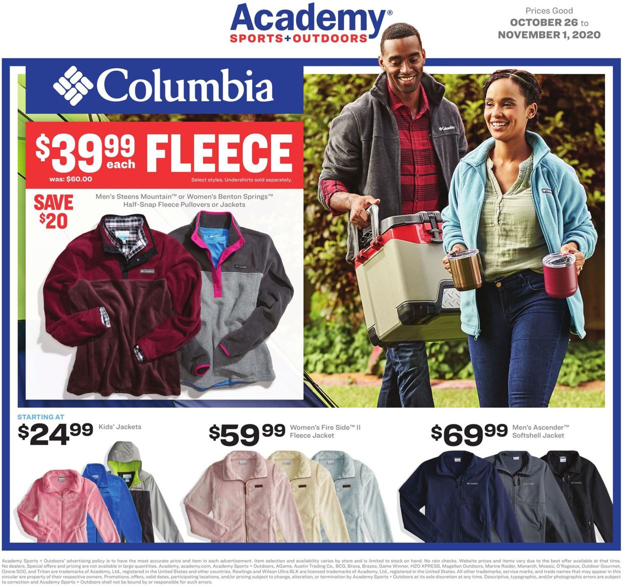Catalogue Academy Sports from 10/26/2020