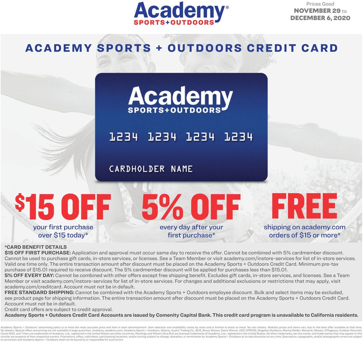 Catalogue Academy Sports Cyber Monday 2020 from 11/29/2020