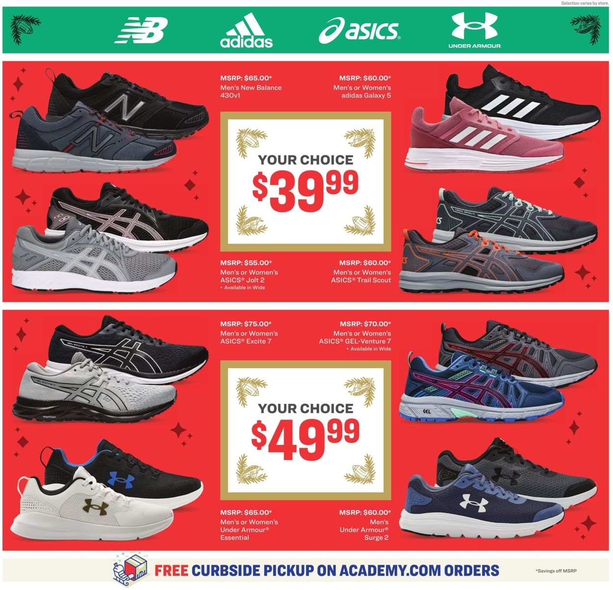 Catalogue Academy Sports Apparel & Footwear 2020 from 12/14/2020