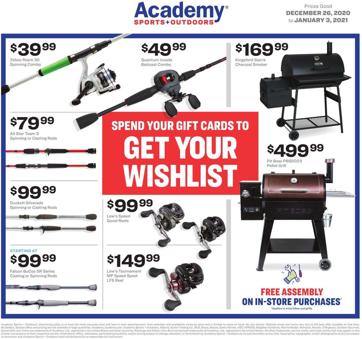 Catalogue Academy Sports from 12/26/2020