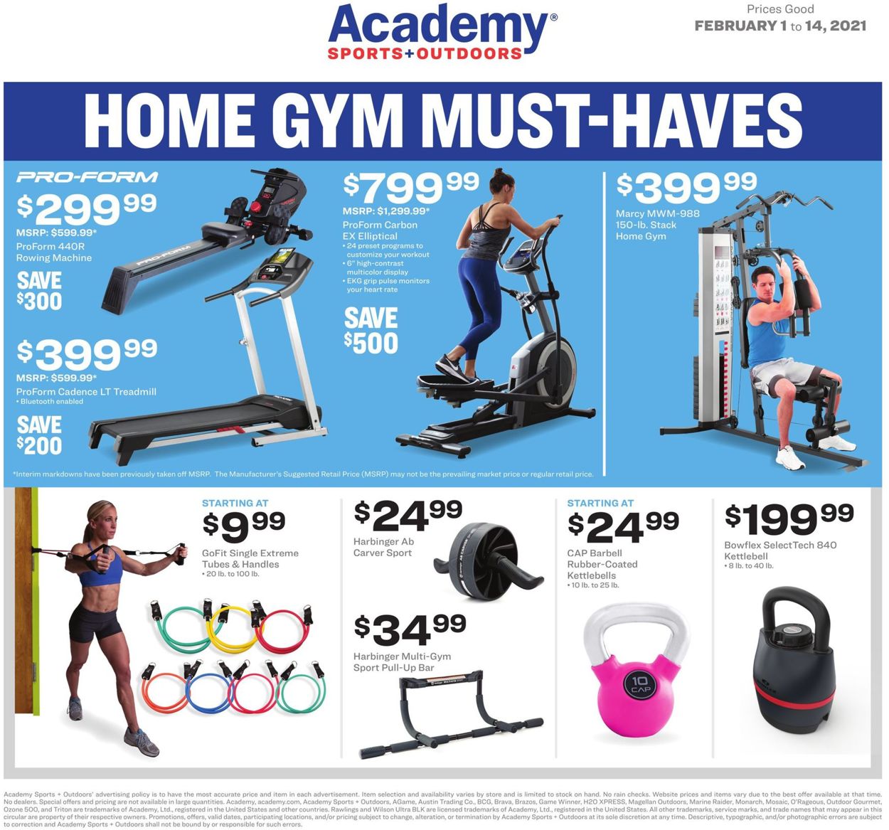 Catalogue Academy Sports Active Ad 2021 from 02/01/2021