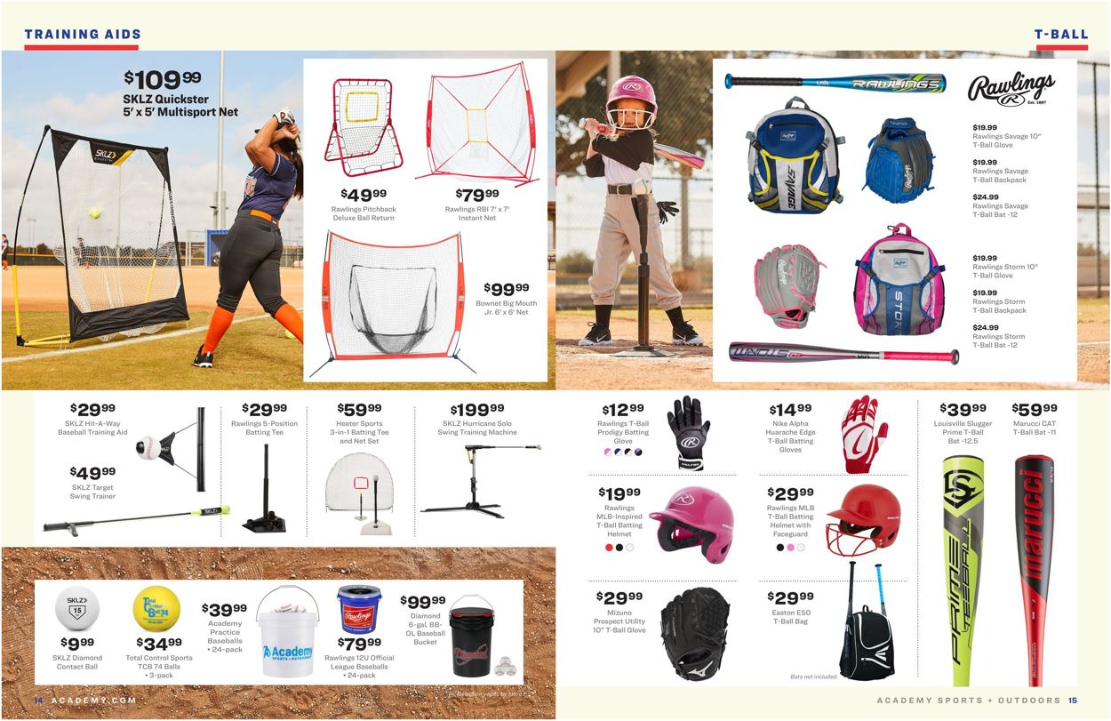 Catalogue Academy Sports Baseball Gear Guide 2021 from 02/01/2021