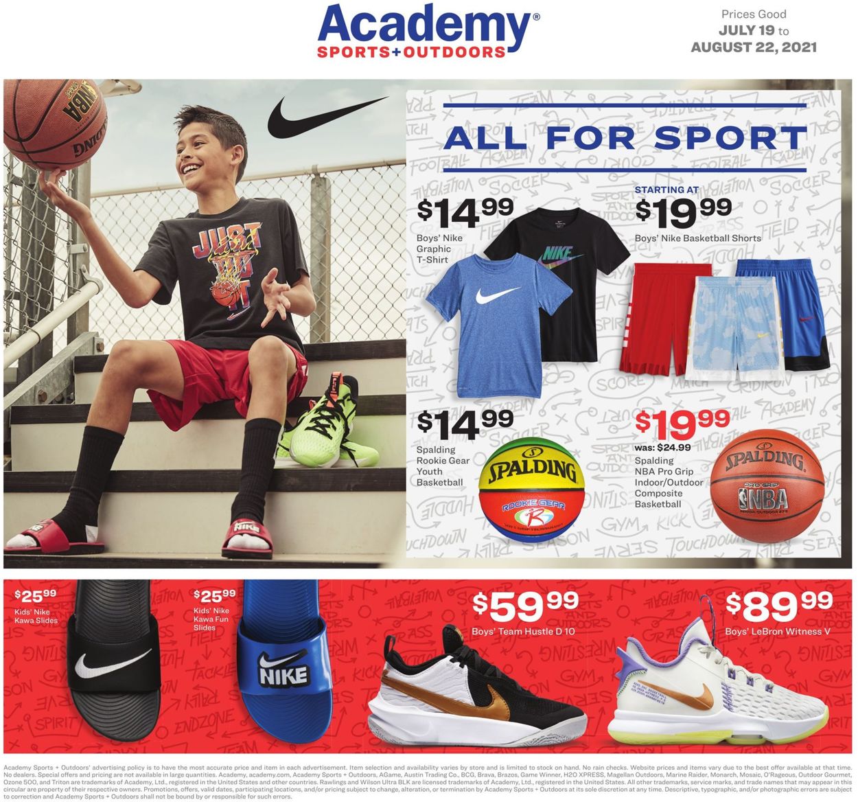 Catalogue Academy Sports from 07/19/2021