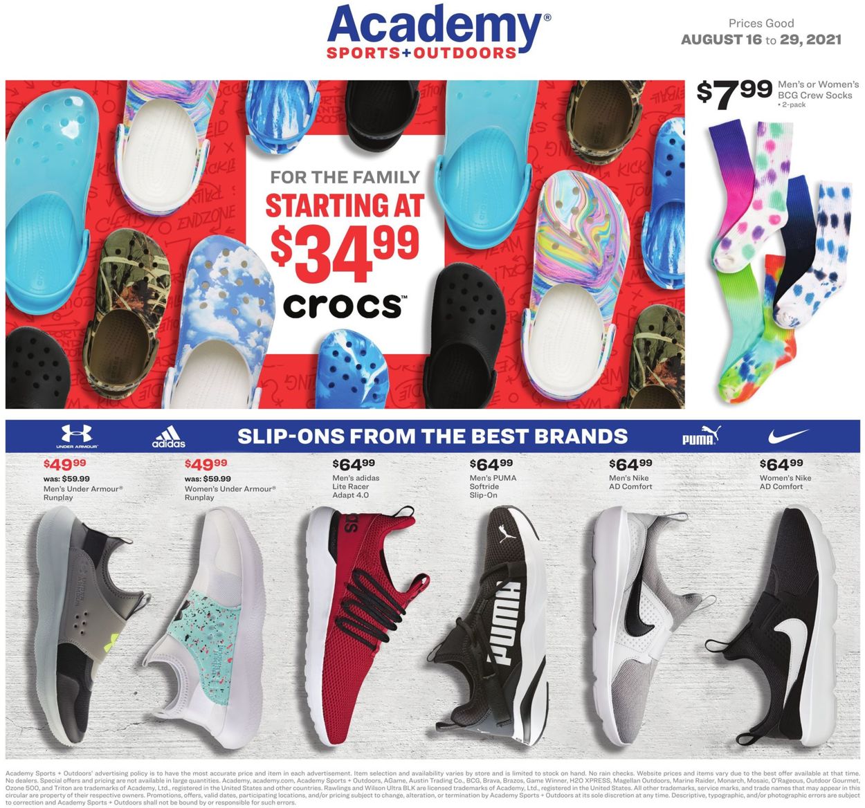 Catalogue Academy Sports from 08/16/2021