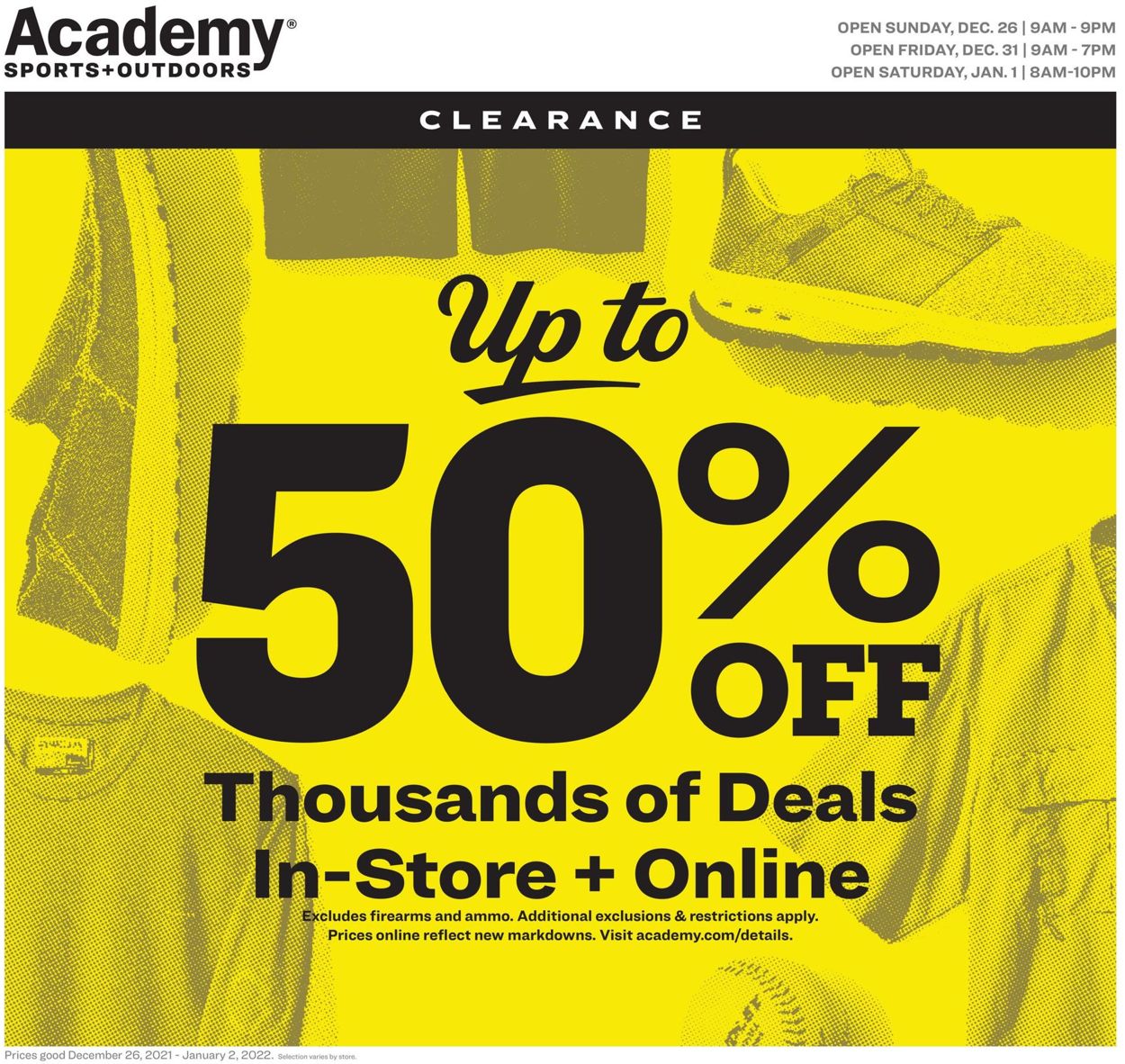Catalogue Academy Sports from 12/26/2021