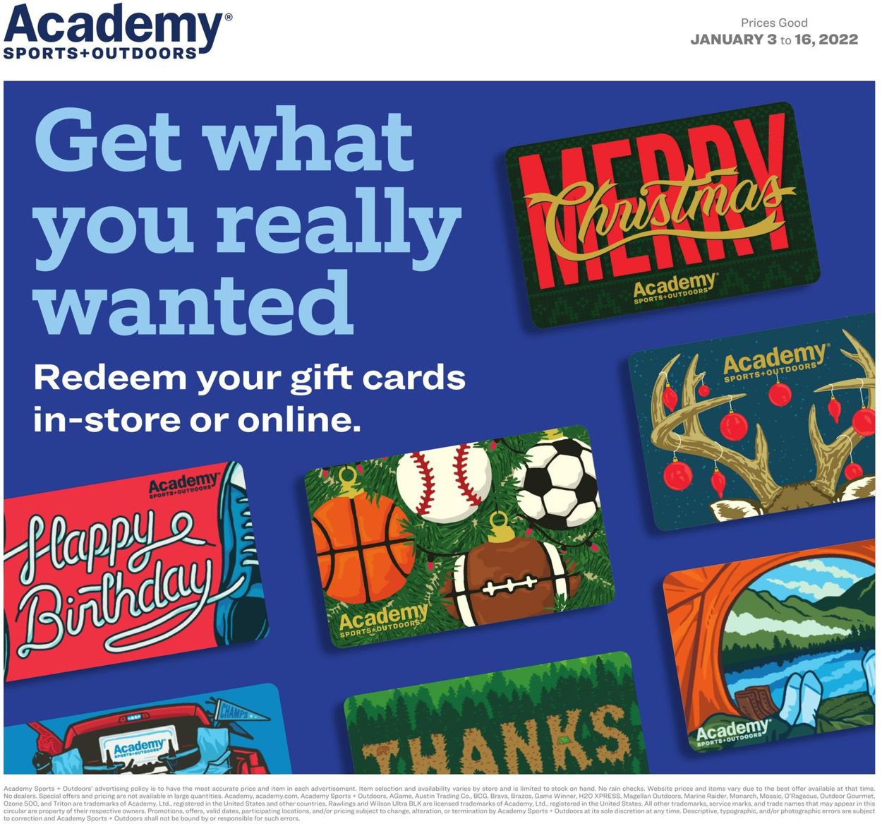 Catalogue Academy Sports from 01/03/2022