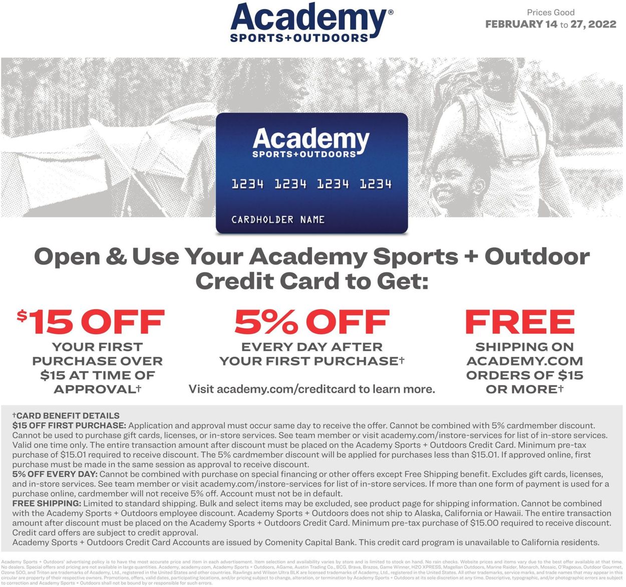 Catalogue Academy Sports from 02/14/2022