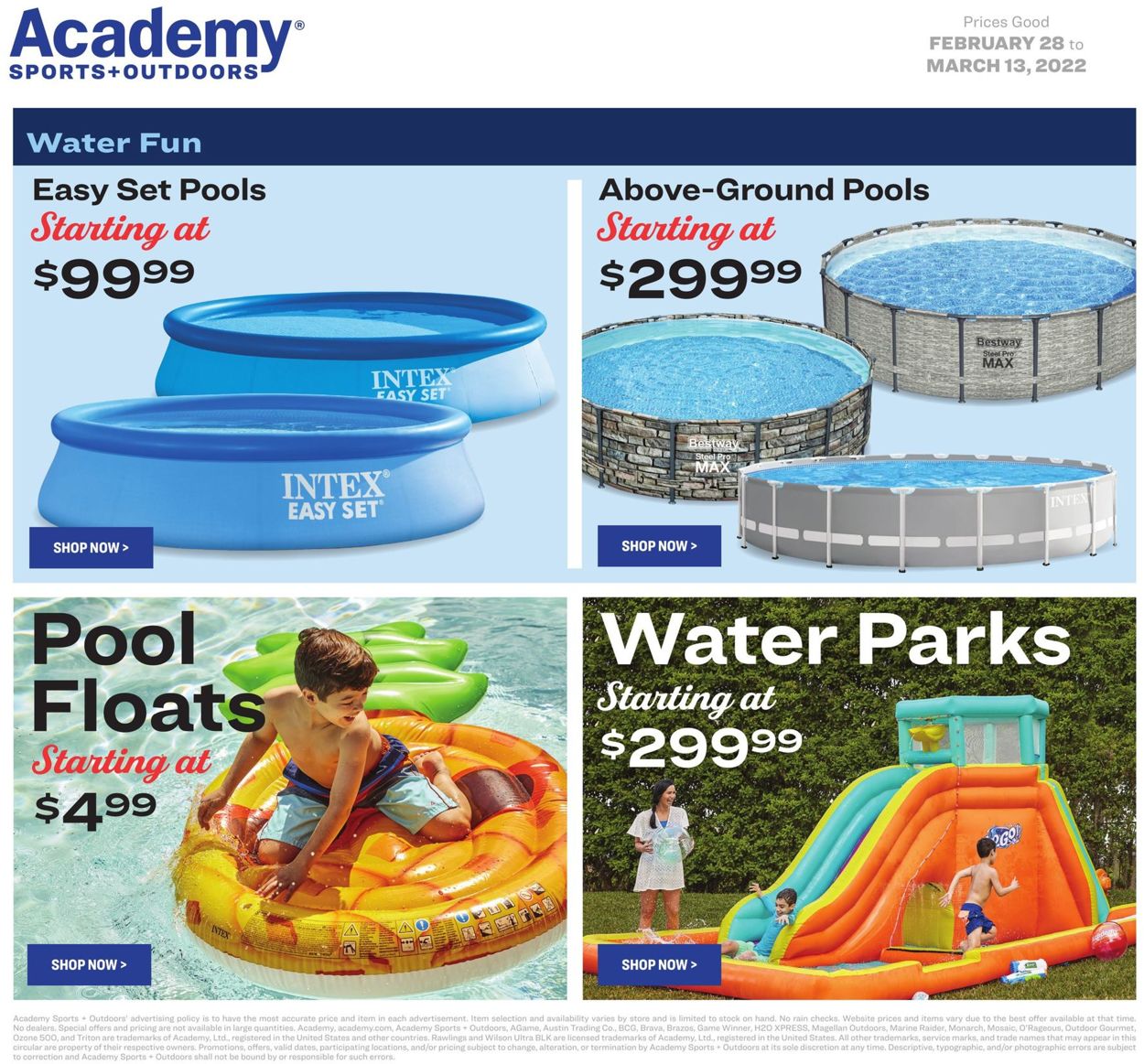 Catalogue Academy Sports from 02/28/2022