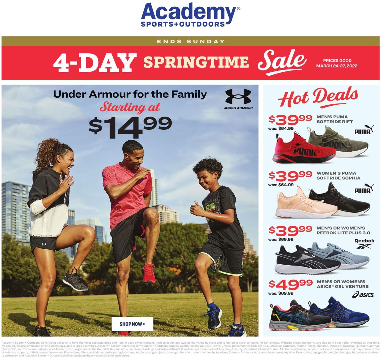 Catalogue Academy Sports from 03/24/2022