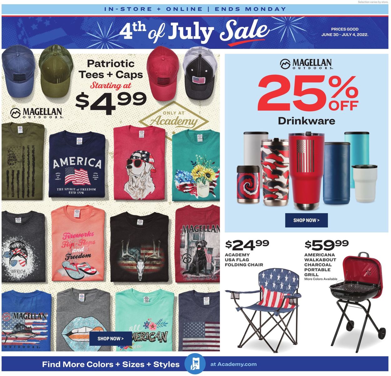 Academy Sports 4th of July Sale Current weekly ad 06/30 07/04/2022