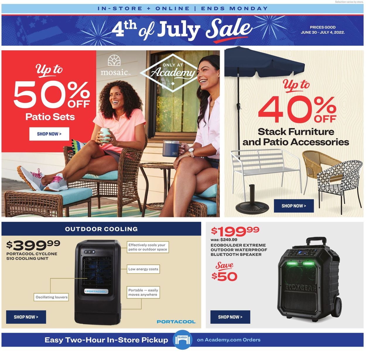 Catalogue Academy Sports - 4th of July Sale from 06/30/2022