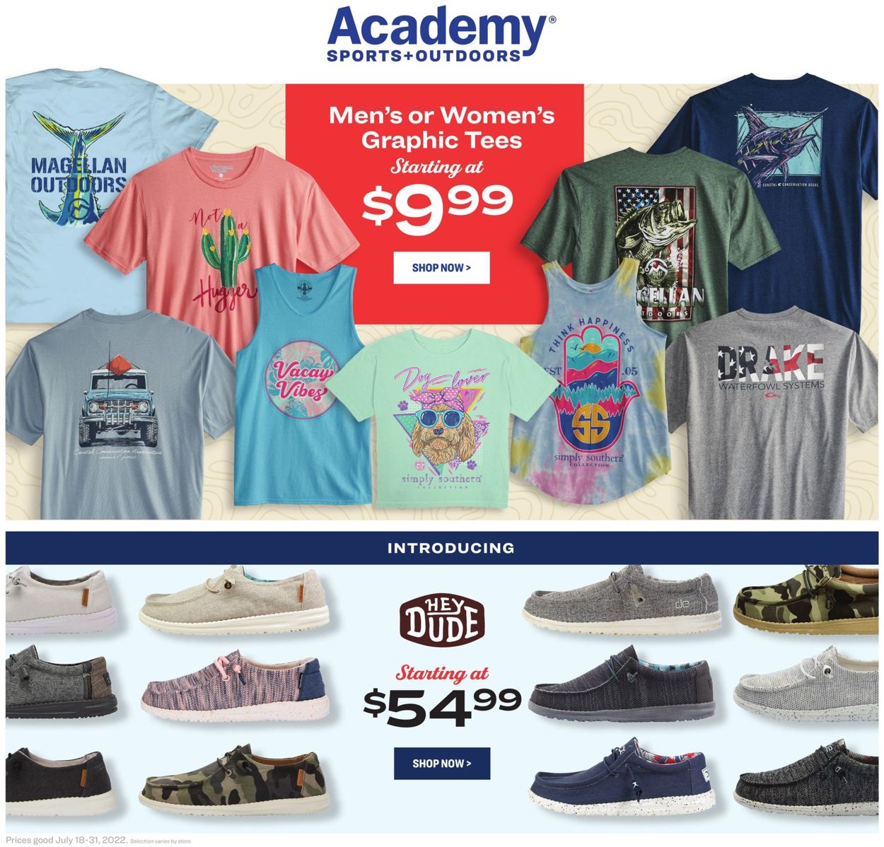 Catalogue Academy Sports from 07/18/2022