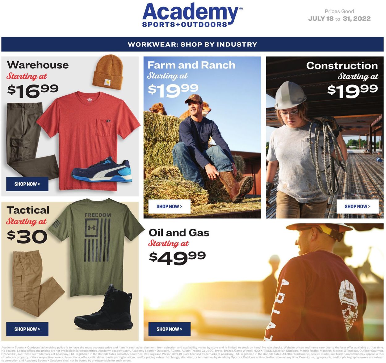 Catalogue Academy Sports from 07/18/2022