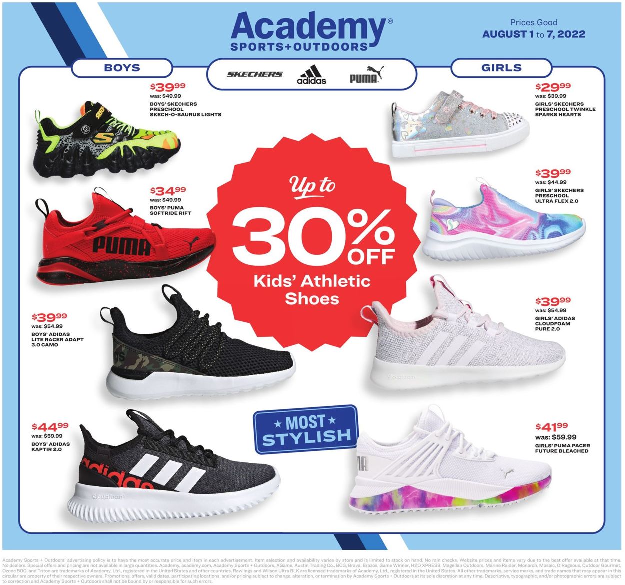 Catalogue Academy Sports from 07/31/2022