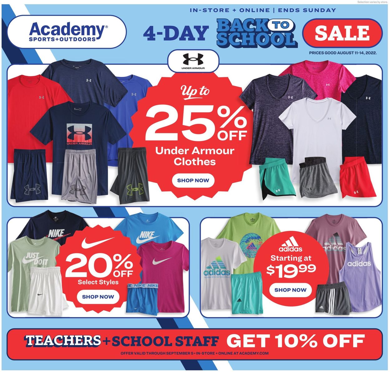 Catalogue Academy Sports from 08/11/2022
