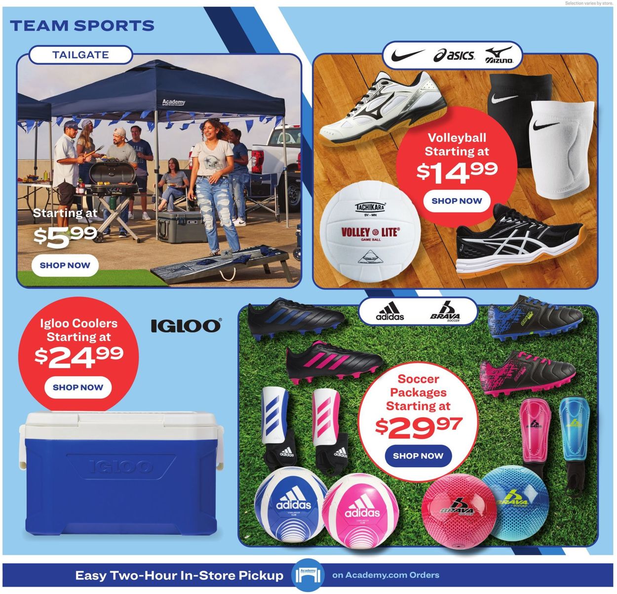 Catalogue Academy Sports from 08/15/2022