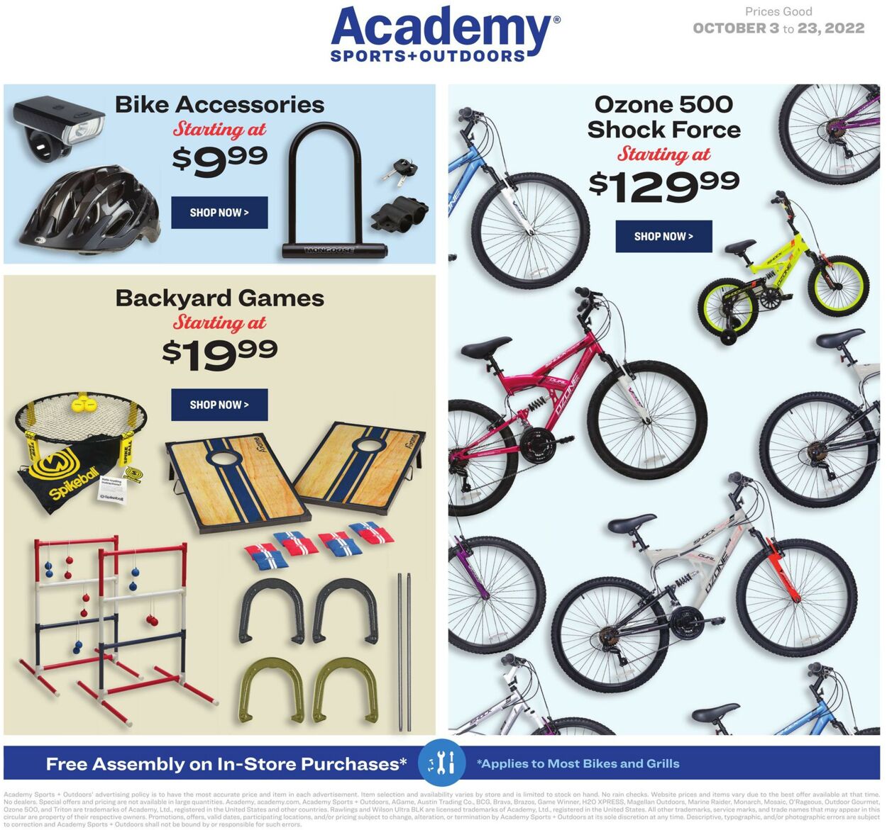 Catalogue Academy Sports from 10/03/2022